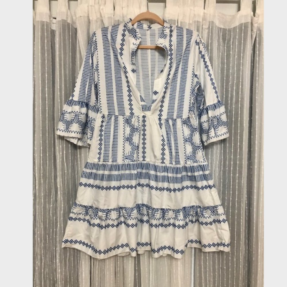 COPY - Blue and white mini dress